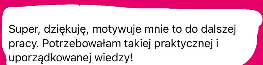 Opinia (wiadomość) — Kursantka
